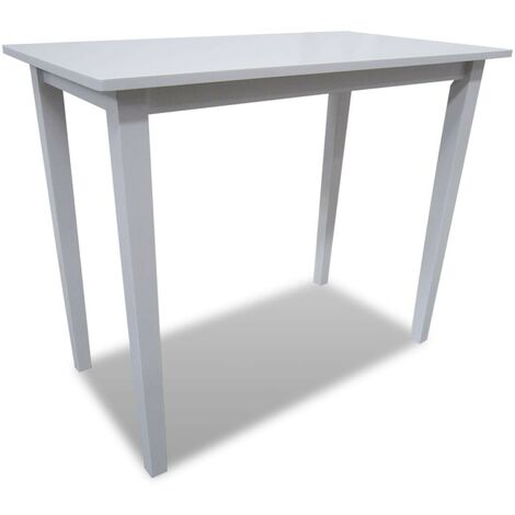 Topdeal Wooden Bar Table White VDTD08928