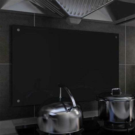 Kitchen Backsplash Black 80x50 cm ...
