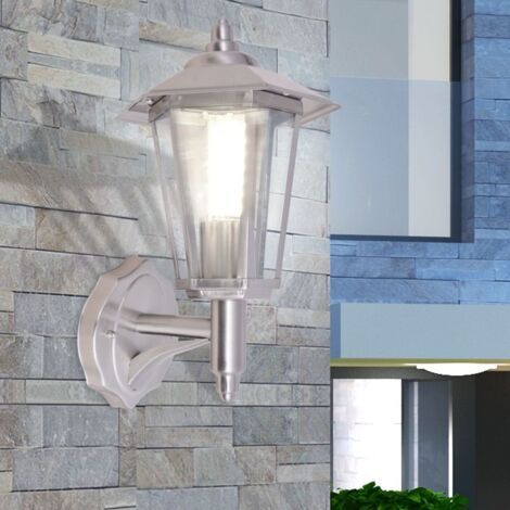 Outdoor Uplight Wall Lantern Stainless Steel VDTD26867