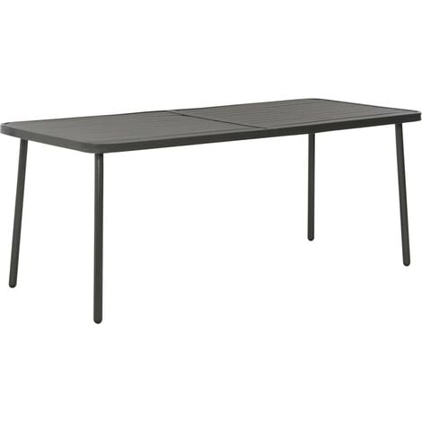 Topdeal Garden Table Dark Grey 180x83x72 cm Steel VDTD30044