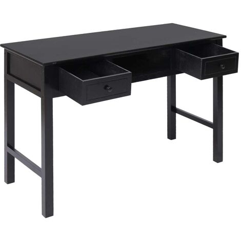 Writing Desk Black 110x45x76 cm Wood VDFF24699UK