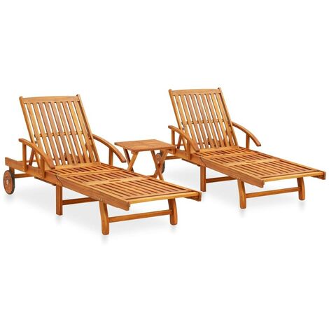 Charles bentley wooden fsc acacia discount large folding curved reclining sun lounger