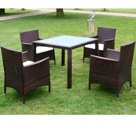 5 piece wicker outdoor deals dining set