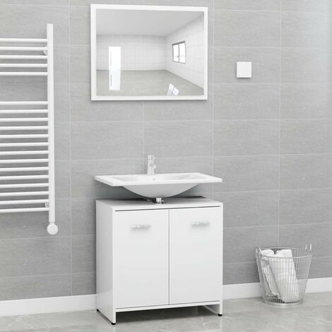Bathroom Furniture Set White Chipboard ...