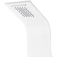 Topdeal Shower Panel Unit Aluminium 20x44x130 cm White VDTD05008