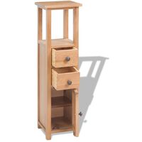 Topdeal Corner Cabinet 26x26x94 cm Solid Oak Wood VDTD10171