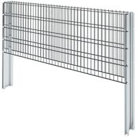 Topdeal 2D Gabion Fence Galvanised Steel 2008x830 mm 4 m Grey VDTD17432
