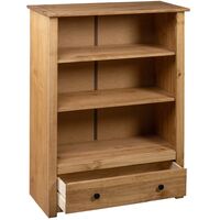 Topdeal Bookcase 80x35x100 cm Solid Pine Wood Panama Range VDTD23756