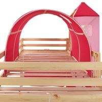 Topdeal Children's Loft Bed Frame with Slide & Ladder Pinewood 97x208 cm VDTD23798