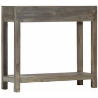 Topdeal Console Table Grey 86x30x76 cm Solid Mango Wood VDTD23823