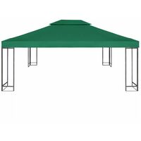 Topdeal Gazebo Cover Canopy Replacement 310 g / m2 Green 3 x 4 m VDTD26294