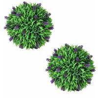 Set of 2 Artificial Boxwood Ball with Lavender 36 cm VDTD26606
