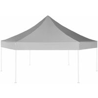 Topdeal Hexagonal Pop-Up Foldable Marquee Grey 3.6x3.1 m VDTD26804