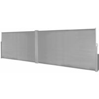 Topdeal Retractable Side Awning 160x600 cm Grey VDTD26843