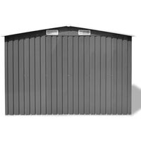 Topdeal Garden Storage Shed Grey Metal 257x205x178 cm VDTD27372