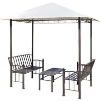 Topdeal Garden Pavilion with Table and Benches 2.5x1.5x2.4 m VDTD27581