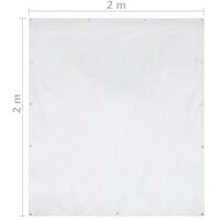 Topdeal Party Tent PVC Side Panel 2x2 m White 550 g/m2 VDTD29538