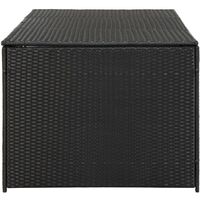 Topdeal Garden Storage Box Poly Rattan 180x90x75 cm Black VDTD30010