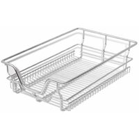 Topdeal Pull-Out Wire Baskets 2 pcs Silver 400 mm VDTD30392
