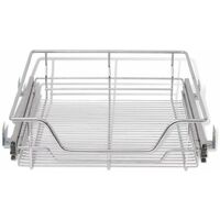 Topdeal Pull-Out Wire Baskets 2 pcs Silver 500 mm VDTD30393
