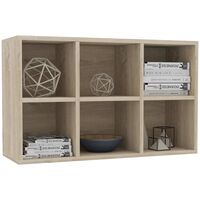 Topdeal Book Cabinet/Sideboard Sonoma Oak 50x25x80 cm Chipboard VDTD31374