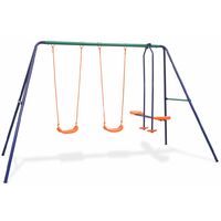 Topdeal Swing Set with 4 Seats Orange VDTD32441