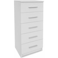 Topdeal Tall Chest of Drawers Chipboard 41x35x108 cm White VDTD10912