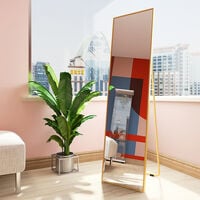 Topdeal Full Length Mirror 140x40cm, Free Standing, Hanging or Leaning, Large Floor Mirror FFYCUK001489