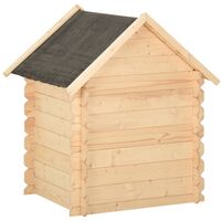 Topdeal Dog House 125x80x100 cm Solid Pine Wood 14 mm FF171060_UK