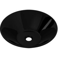 Ceramic Bathroom Sink Basin Black Round VDTD04205