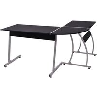 Topdeal Corner Desk L-Shaped Black VDTD07439