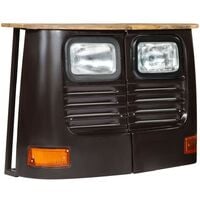 Topdeal Truck Sideboard Solid Mango Wood Dark Grey VDTD12178