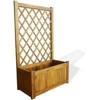 Topdeal Garden Planter with Trellis Solid Acacia Wood VDTD28036