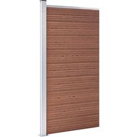 Topdeal Fence Panel WPC 95x186 cm Brown FF148977_UK