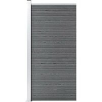 Topdeal Fence Panel WPC 95x186 cm Grey FF148978_UK