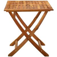 Topdeal Folding Garden Table 120x70x75 cm Solid Acacia Wood FF313323_UK