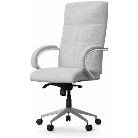 Alphason Bedford Height Adjustable Fabric Upholstered Office Desk Chair Grey