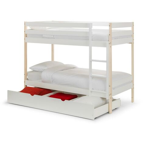 Leora Bunk Bed 3ft Single 90 x 190 White & Pine