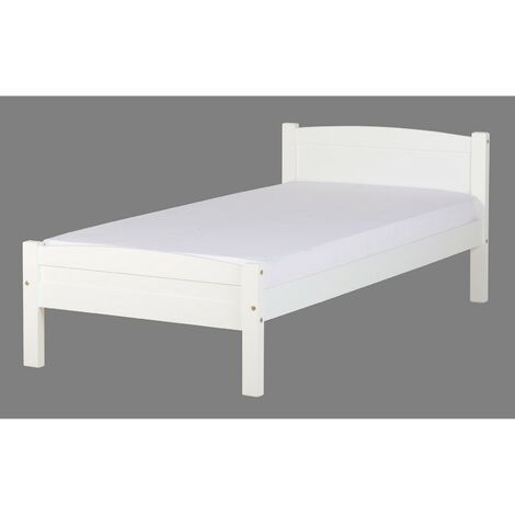 Seconique Amber Solid Wood 3ft Single Bed Frame In White