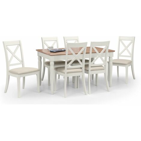 Extending Dining Set - Provence Grey & Oak Table & 6 Chairs