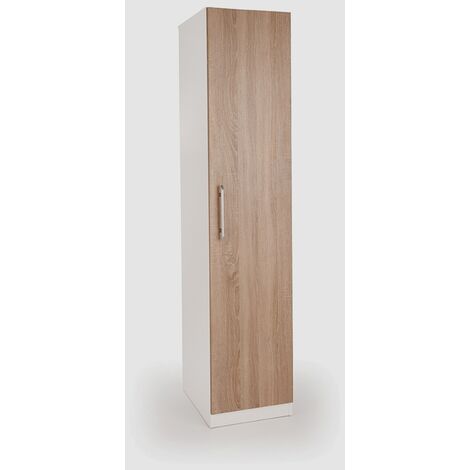 Euston White & Oak Bedroom Furniture Range - 1 Door Wardrobe