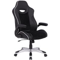 Alphason Silverstone Faux Leather Height Adjustable Gaming Desk Chair Black