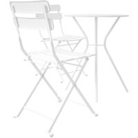 COSCO 3 Piece Bistro Set Outdoor Patio Garden Dining Table & Chairs White