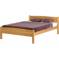 Seconique Amber Solid Wood 4ft6 Single Bed Frame in Antique Pine