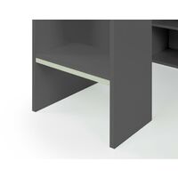 Rothbury Gaming Bed Desk & Storage Anthracite 3ft Single 90 cm