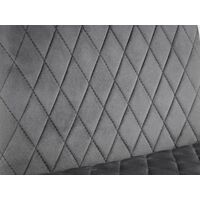 Hounslow Cantilever Dining Room Chair Grey Velvet Fabric
