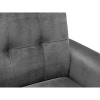 Orpha Accent Chair Armchair Dark Grey Velvet Fabric Upholstered