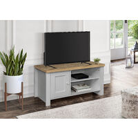 Birlea Highgate Small TV Unit - Grey & Oak - Farmhouse Style