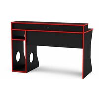 Birlea Enzo Ultimate Gaming Station Computer Desk - Black with Red Edging
