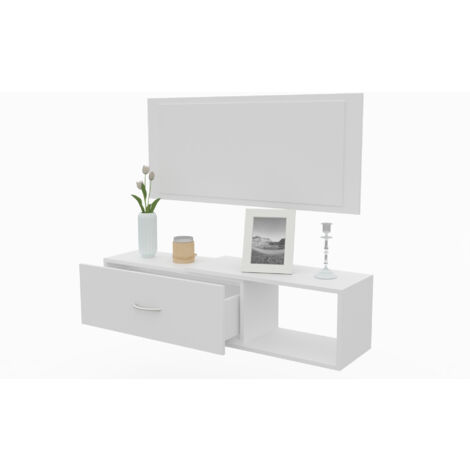Mueble entrada con espejo y cajon, colgado, barato